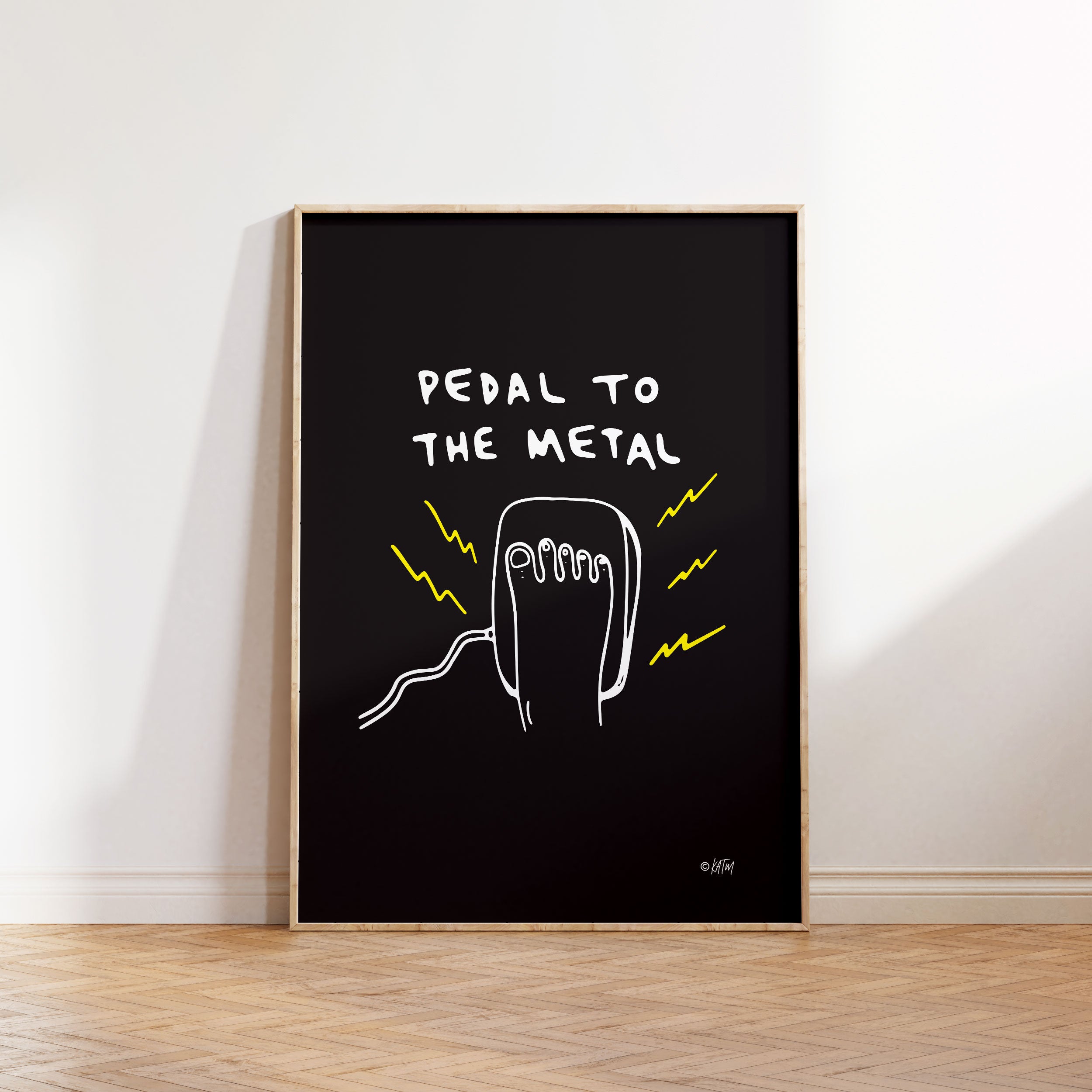 PEDAL TO THE METAL wall art