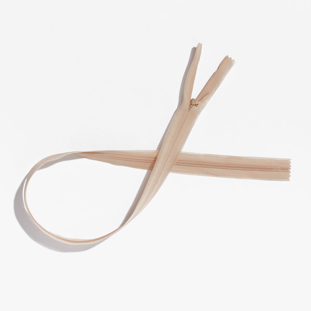 YKK Invisible Zippers Pinky Beige Colour